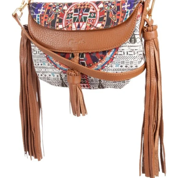 Camilla Multicolor Crossbody Bag with Tassels - Picture 2 of 4